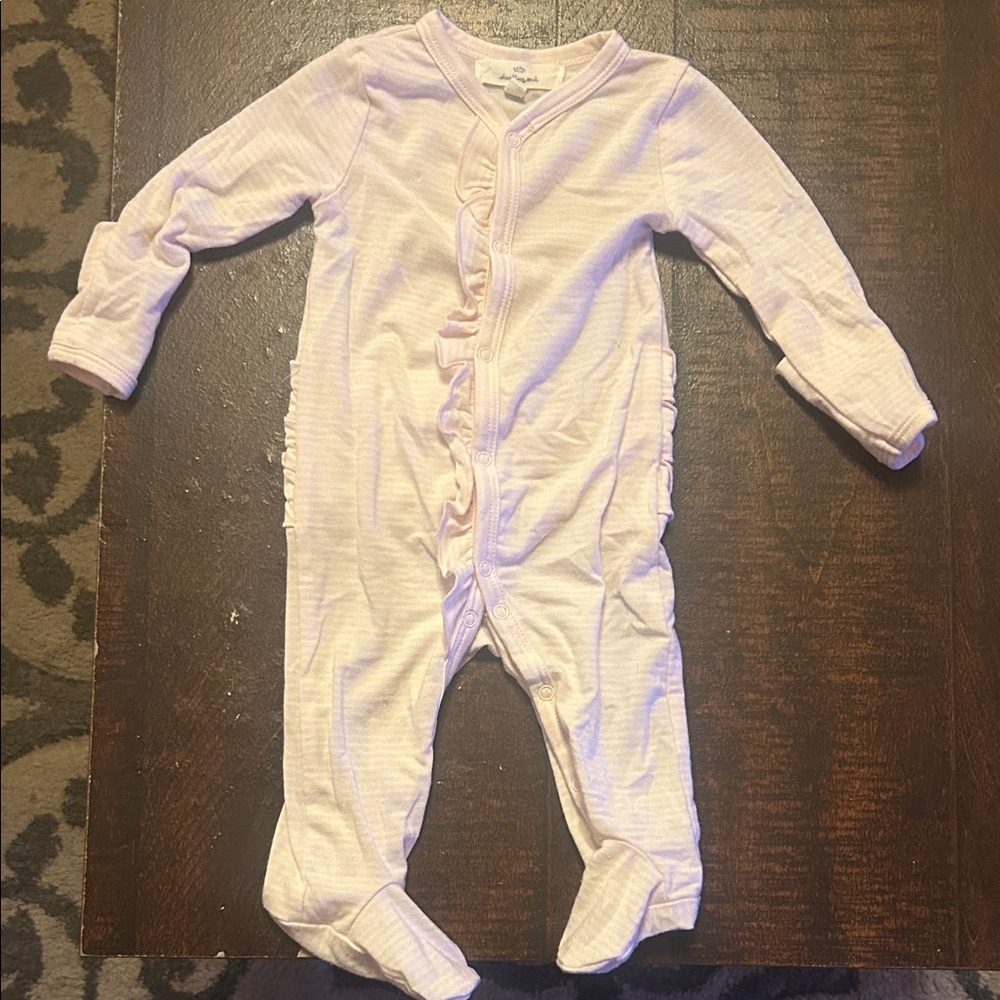 Starting Out Light Pink Ruffled Footie